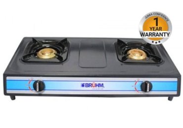 Bruhm BGC MT2B – 2 Burner Non Stick Gas Stove – Grey
